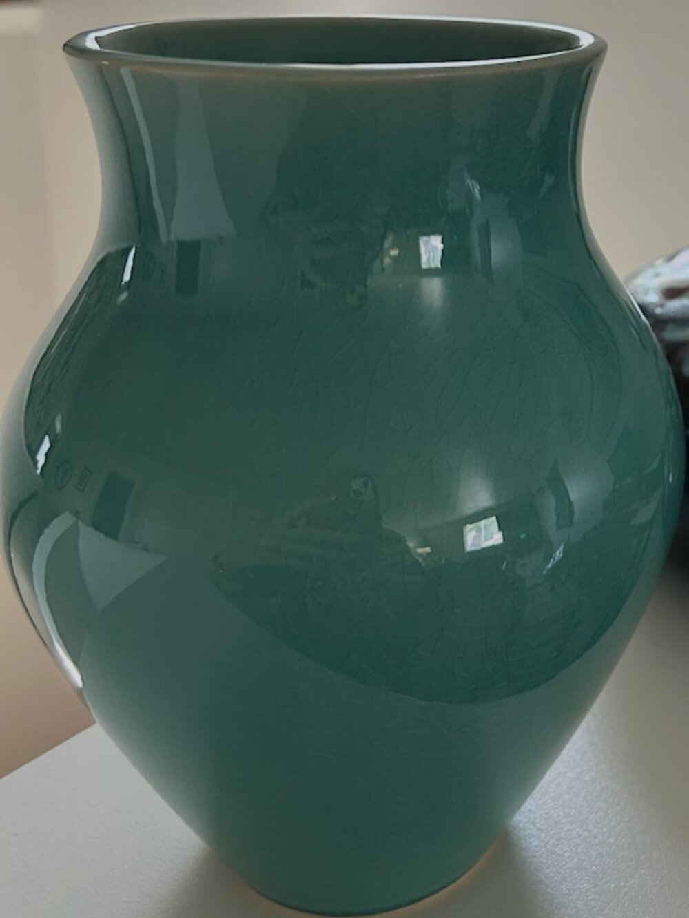 Crate&Barrel Turquoise Vase